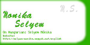 monika selyem business card