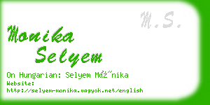 monika selyem business card